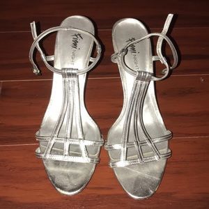 silver straps heels!